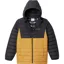 Powder Lite Boys Hooded Jacket in Raw Honey/ Shark